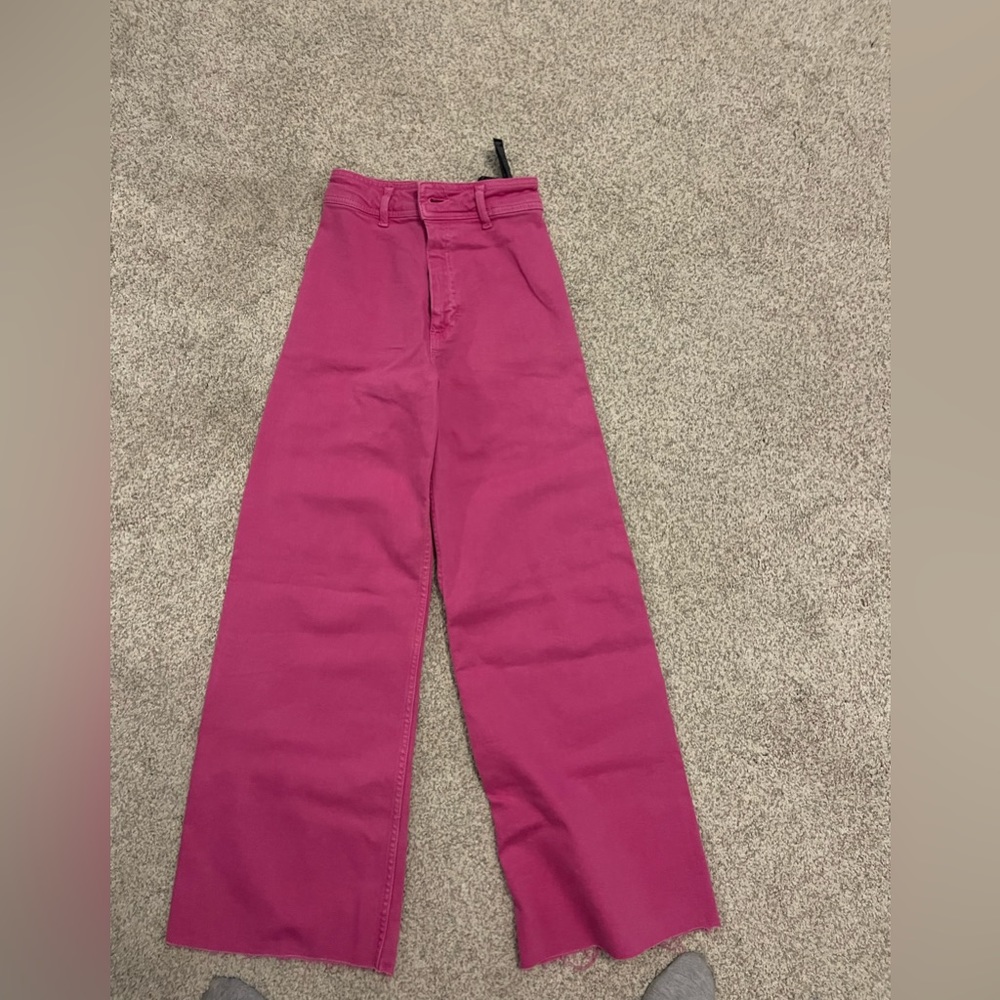 pink zara marine jeans size 0